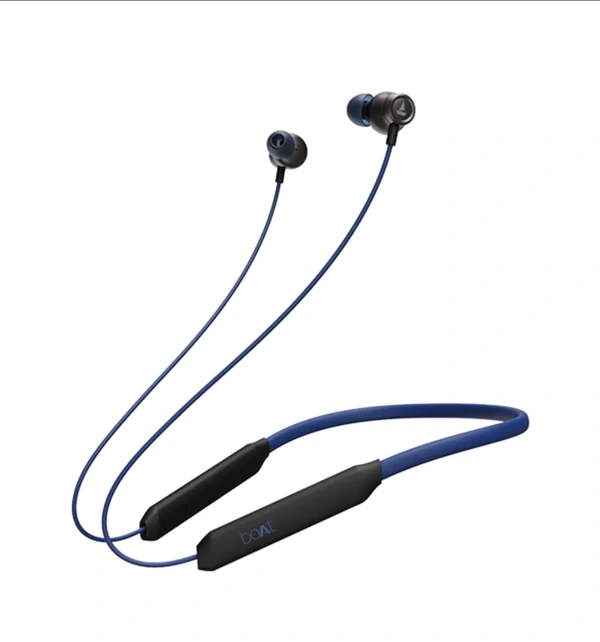 BOAT boAt Rockerz 205 Pro in Ear Bluetooth Neckband with Mic, Beast Mode(Low Latency Upto 65ms), ENx Tech for Clear Voice Calls,30 Hours Playtime, ASAP Charge,10mm Drivers,Dual Pairing & IPX5 - Blue