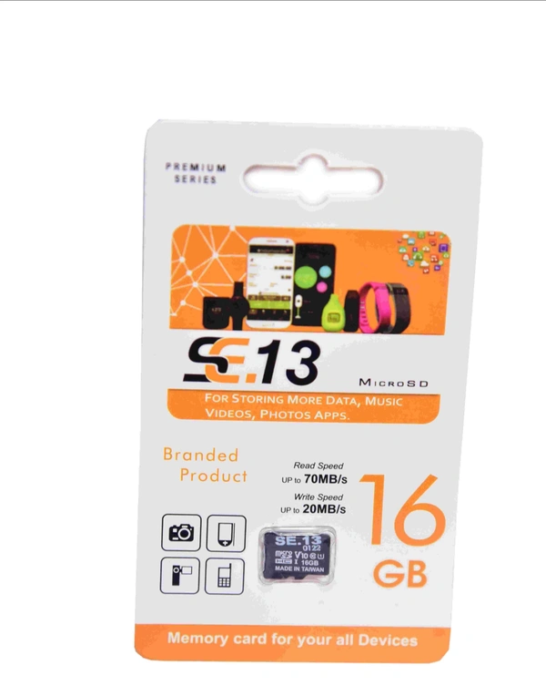 SE13 Se.13 Premium Series 16gb Microsdhc Memory Card