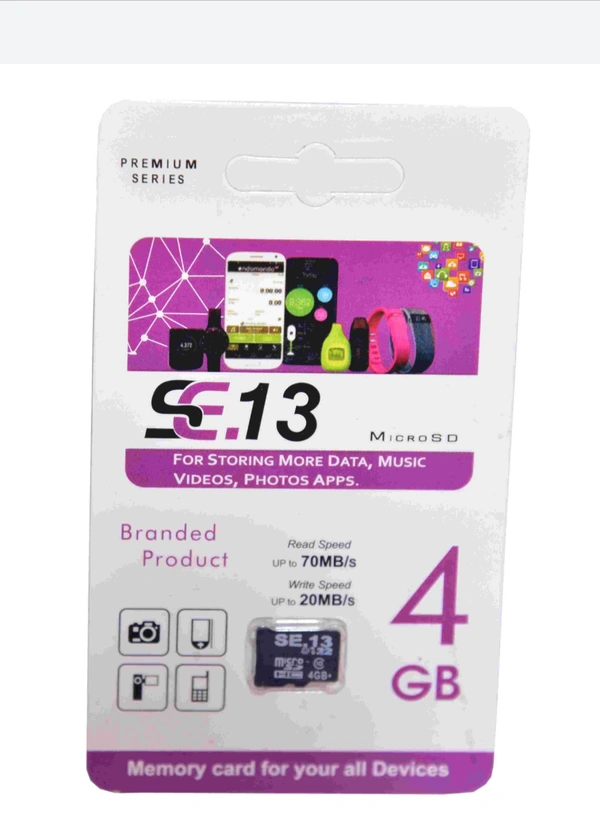 SE13 Se.13 Premium Series 4gb Microsdhc Memory Card