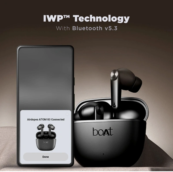 BOAT Airdopes Atom 83 - Carbon Black