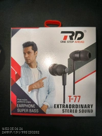 R D RD T-77 in Ear HD Extra Punchy and Deep Bass Headphone | 3.5mm Aux Audio Jack | One Meter Tangle Free Wire Cord | Wired Earphone with in-line Mic | Ergonomic Design for Noise Cancellation | Assorted 