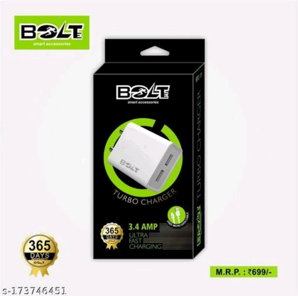 BOLTE BTC-11 USB Charger 3.4 AMP, Ultra Fast Charging  - Micro USB