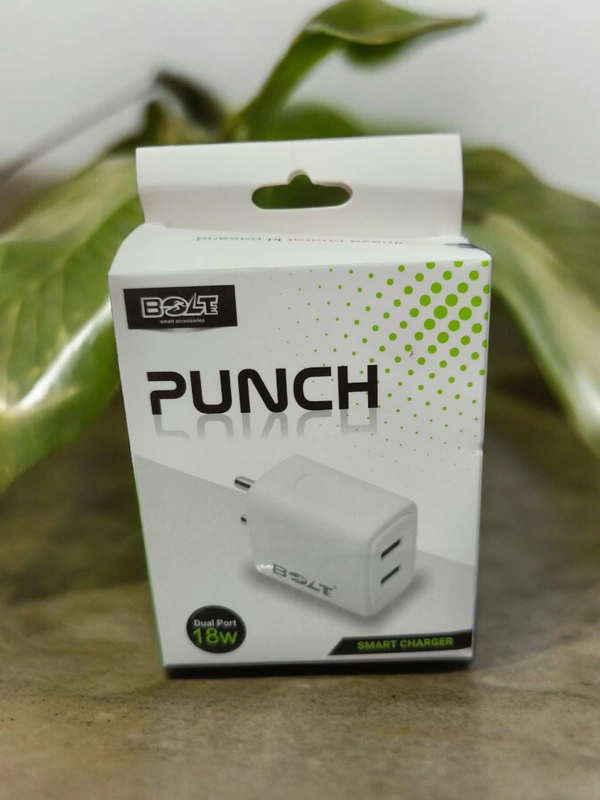 BOLTE 18 W CHAREGR DOUBLE USB With TYPE C (PUNCH) BCH 09 - TYPE C