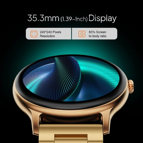 Fire-Boltt Newly Launched Phoenix Ultra Blaze Luxury Stainless Steel, Bluetooth Calling Smart Watch, AI Voice Assistant, Metal Body with 120+ Sports Modes, SpO2, Heart Rate Monitoring (Gold) - GOLD, Stainless Steel