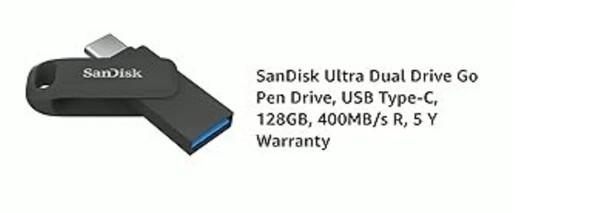 Sandisk Ultra Dual Go USB Type-C  - Black, 64GB