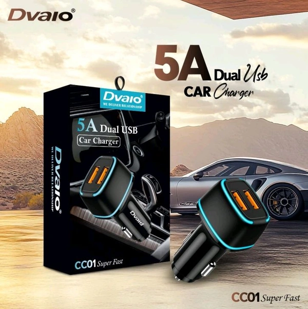 Dvaio CC01 Car Charger - Black, 5A