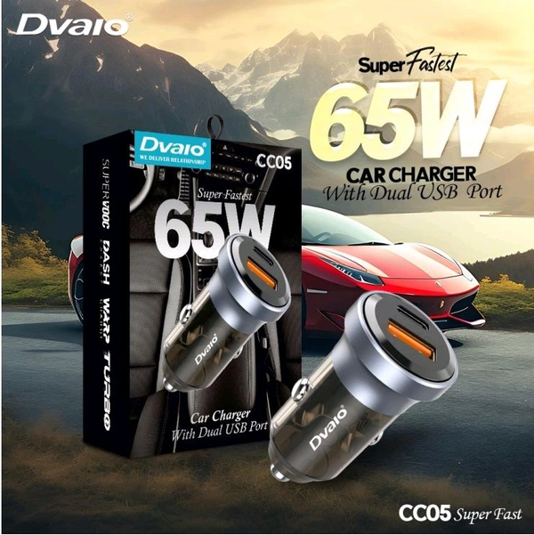 Dvaio CC05 Car Charger - Black, 65W