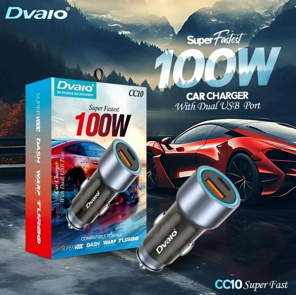Dvaio CC10 Car Charger - Black, 100W