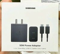 Samsung 50W Travel Charger (With Cable)  (Original) - Black, C To C