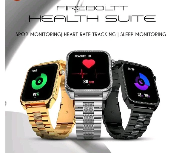 Fire-Boltt Xelor Luxury Stainless Steel Smart Watch. 1.78" AMOLED, Always-On Display, 368 * 448 px Resolution, Bluetooth Calling, 75 HZ Refresh Rate - Silver Premium Strap, Smart Watch