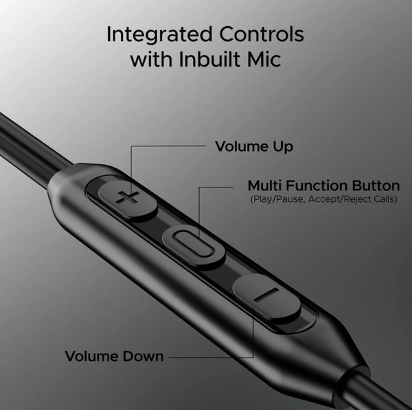 Boat Bassheads 100 C Wired Headphones Earphones with Type-C Jack, in-Line Microphone, in Ear, 10Mm Drivers, Signature Sound, Integrated Controls & Multi-Os Compatibility - Black, TYPE C