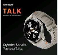 Fire-Boltt Talk Bluetooth Calling Smartwatch, 1.39" TFT Display with Dual Button, Hands On Voice Assistance, 120 Sports Modes, in Built Mic & Speaker - Beige, Smartwatch