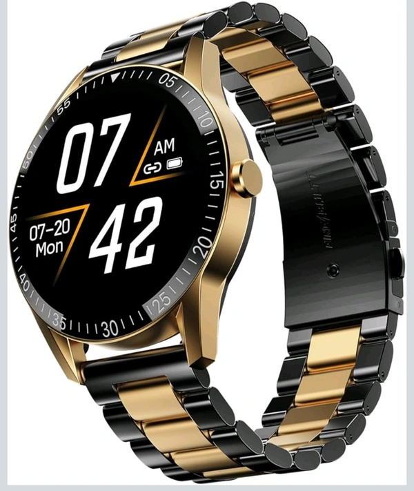 Fire-Boltt Talk 2 Pro Ultra 1.39" Round Display Stainless Steel Luxury Smart Watch, Bluetooth Calling & 360 Health Monitoring, 123 Sports Modes, Inbuilt Voice Assistant - Smartwatch, Gold