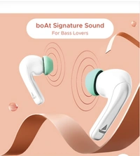 boAt Airdopes 155 w/ 40H Playtime, In-Ear Detection & Quad Mics w/ ENx Tech - Ivory White, TWS