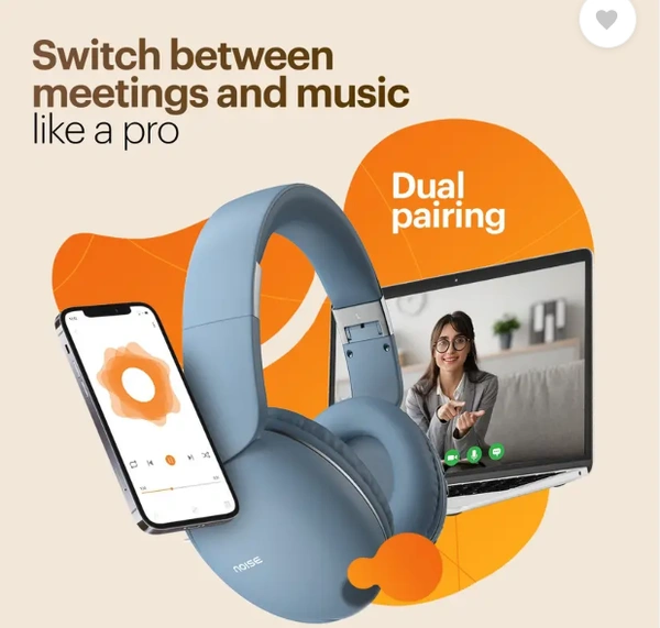 Noise Two Wireless Headphones (Repack) - Serene Blue, Headphone
