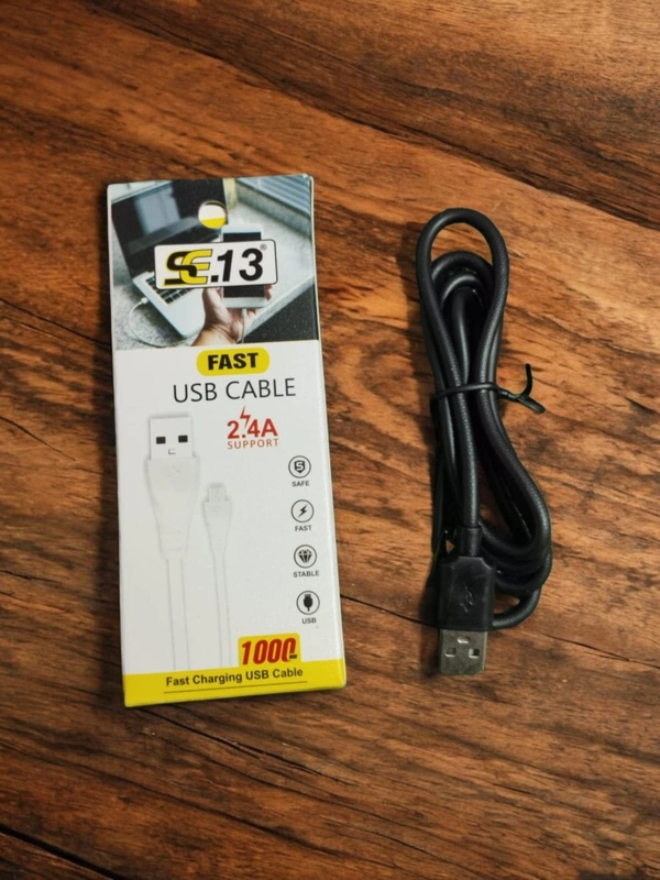 SE13 V8 2.4A CABLE D-07 - Black, V8