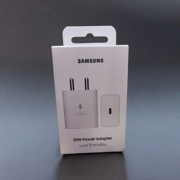 Samsung Original 25W Type-C Travel Adaptor Without Cable, Low Standby - White, C TO C