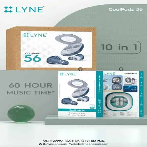 LYNE CoolPods 56 Wireless Earbuds - Assorted, Earbuds