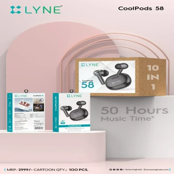 LYNE CoolPods 58 Wireless Earbuds - Assorted, Earbuds