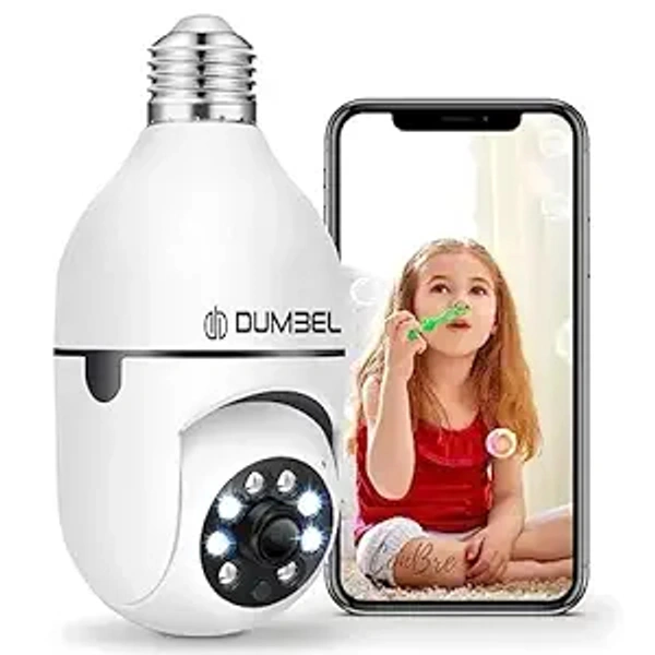 BULBCAM 1080p HD Bulb Light Wireless WiFi Indoor IP Camera, Fish Eye 360 Degree Panoramic Mini Lamp IR CCTV Home Security Camera