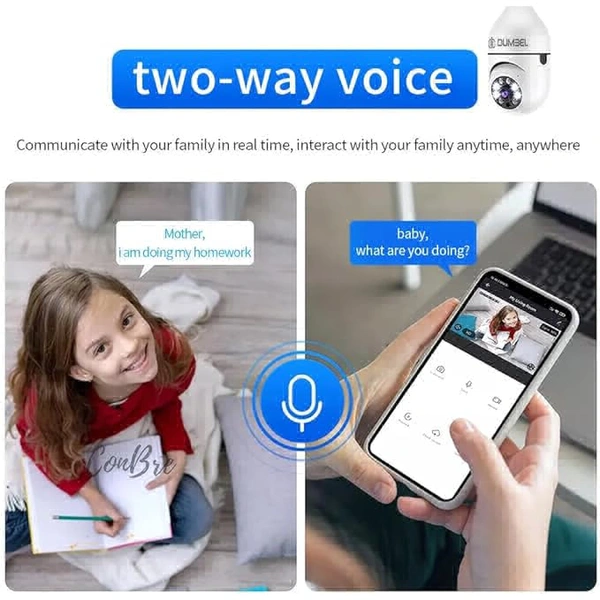 BULBCAM 1080p HD Bulb Light Wireless WiFi Indoor IP Camera, Fish Eye 360 Degree Panoramic Mini Lamp IR CCTV Home Security Camera