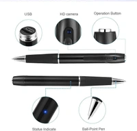 py Pen Camera 90 Minutes Pen Battery Life Mini Slim Body Pen 1080p Camera Video Audio Recording for Home,