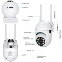 wi-fi Mini IP PTZ Camera CCTV Security Surveillance with Two Way Audio Colour Night Vision Indoor & Outdoor Use (Mini PTZ)