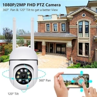 wi-fi Mini IP PTZ Camera CCTV Security Surveillance with Two Way Audio Colour Night Vision Indoor & Outdoor Use (Mini PTZ)