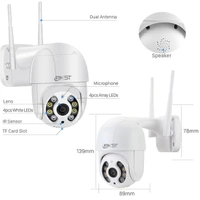 Full HD1080P Wi-Fi IP66 PTZ v380 PRO Camera Pan Tilt Surveillance Camera, Two Way Audio/Motion Detection/Best Night Vision/Waterproof CCTV Camera Support Upto 128G SD, White (PTZ)