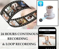 Net Full HD Spy Camera WiFi 1080p Bulb Holder Camera Mini Security Camera with Video Recording Watch Live 24 Hours(V380 PRO APP ) White