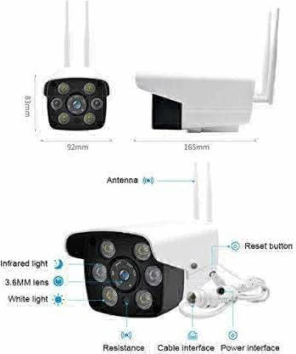 HD 1080P WiFi IP Camera Surveillance 2.0MP 4MP Wireless Outdoor Waterproof Color Night Vision CCTV Camera Cloud Storage P2P Outdoor Bullet