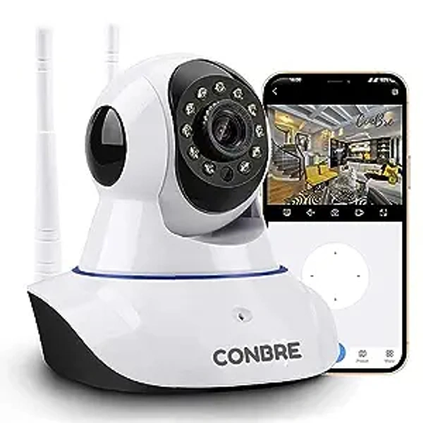 MultipleXR2 Pro {Upgraded} HD Smart WiFi Wireless IP CCTV Security Camera | Night Vision | 2-Way Audio | Support 64 GB Micro SD Card SlotVisit the Conbre Stor