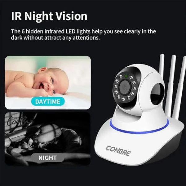 MultipleXR2 Pro {Upgraded} HD Smart WiFi Wireless IP CCTV Security Camera | Night Vision | 2-Way Audio | Support 64 GB Micro SD Card SlotVisit the Conbre Stor