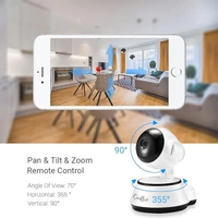 MiniXR V380 Pro Wireless HD Security CCTV Camera Night Vision Supports up to 64gb SD Card (White)
