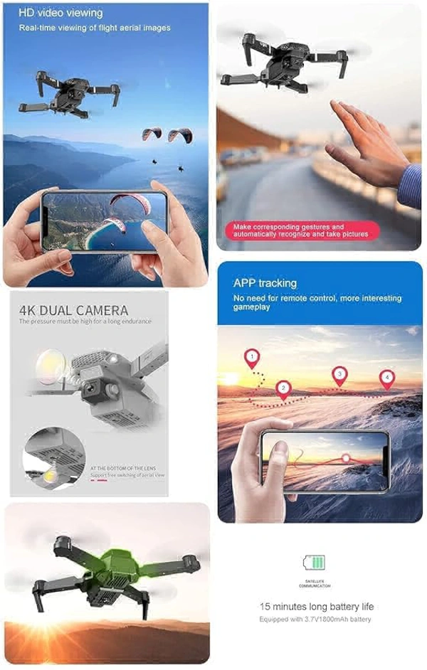 -Foldable-Toy-Drone-with-HQ-WiFi-Camera-Remote-Control-for-Kiids-Quadcopter-with-Gesture-Selfie-Flips-Bounce-Mode-App-One-Key-Headless-STAR-Mode-functional