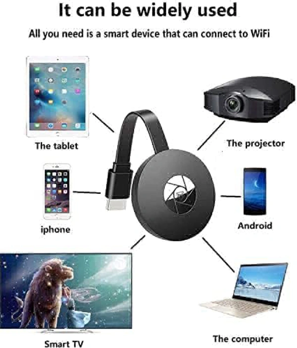 HDMI 4K Mirarcast Wi-Fi Wireless Display Dongle/DLNA Wireless HDMI Screen Mirroring Wi-Fi Adaptor (Cromecast)