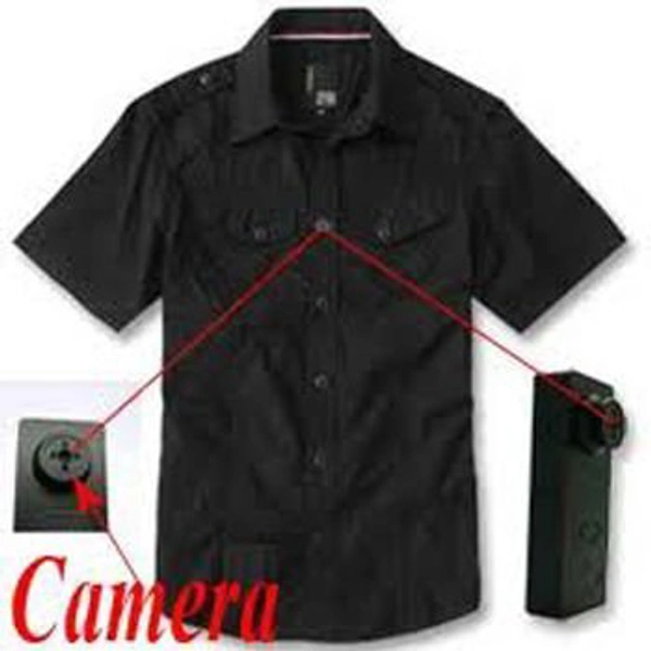 Spy Camera Mini Pocket Button Hidden Spy Video Camera with Motion Detection 1280x480p HD Recording (Black)