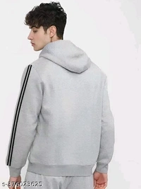 United Style  Mens Grey Hoodie  - Gray, M