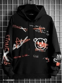 United Style  Graphic Oversized Hoodie  - Black, M