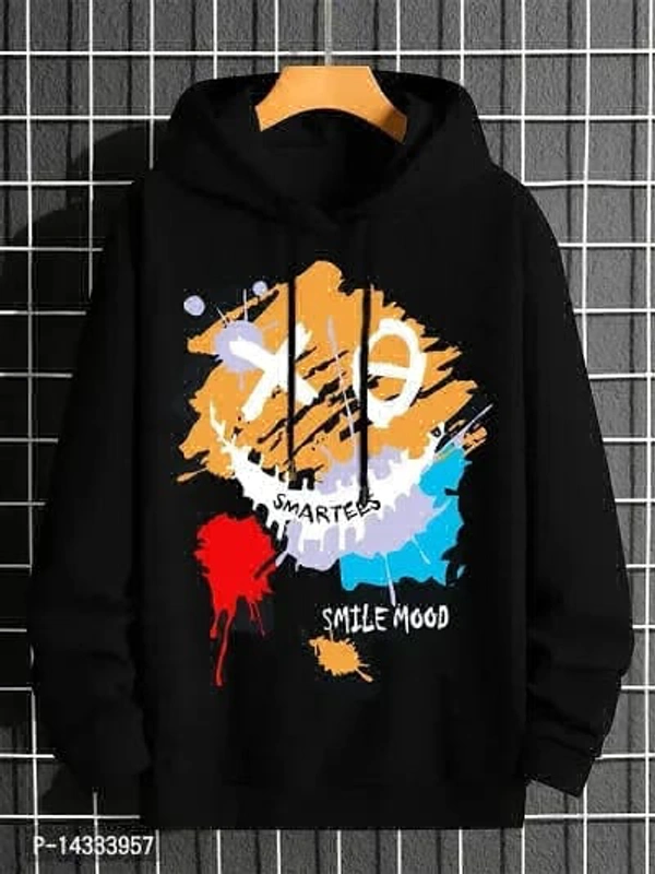 United Style  Graphic Oversized Hoodie  - Black, M