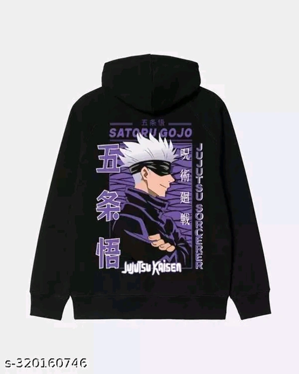 United Style  Unisex Oversized Graphic Hoodie  - Black, M