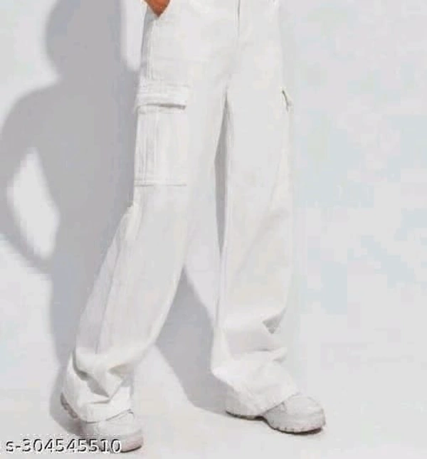 United Style White Baggy Jeans  - White, 32