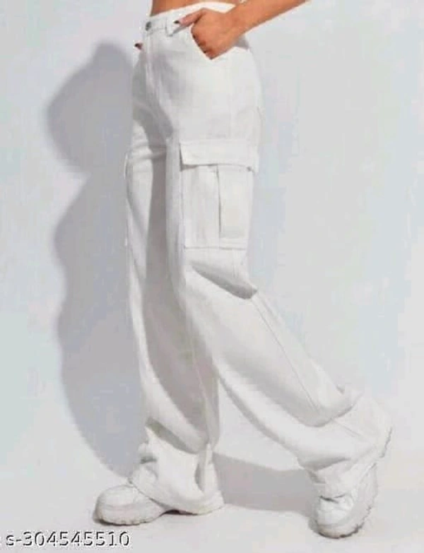 United Style White Baggy Jeans  - White, 32