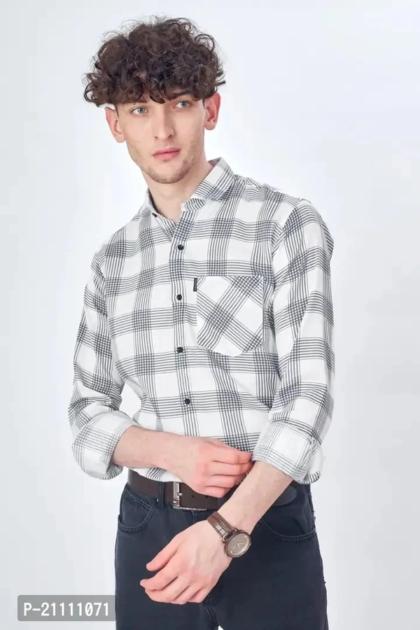 United Styles_____ Mens Casual + Formal Shirt - Silver, M