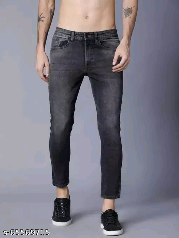 United Style Denim Jeans  - Gray, 34