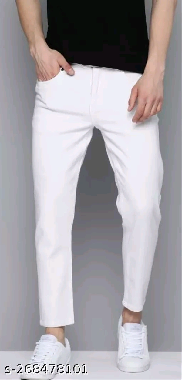 United Style Denim Jeans  - White, 28