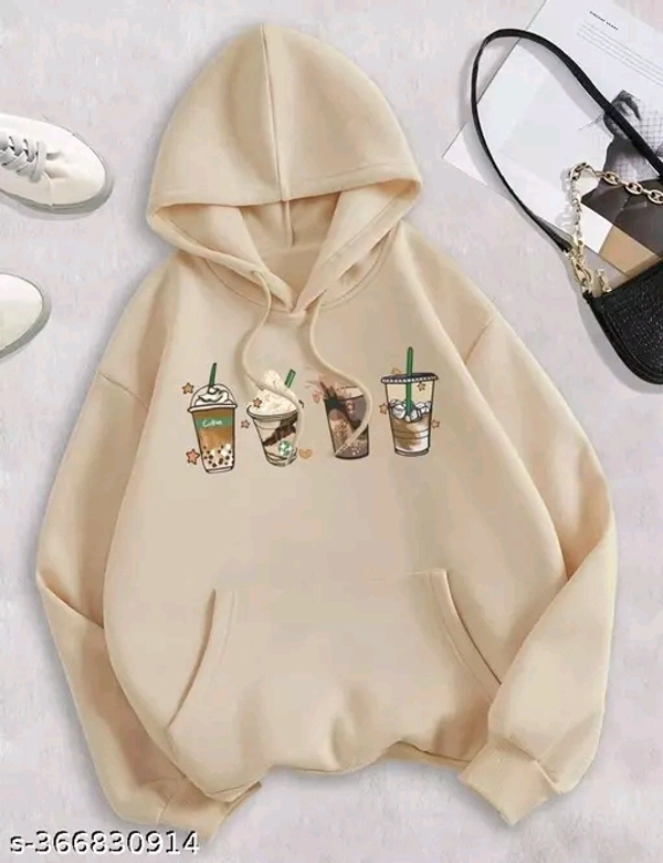 Unitedstyles__ 🇩🇰  Aesthetic Beige Glisty Hoodies  - BEIGE, Xl