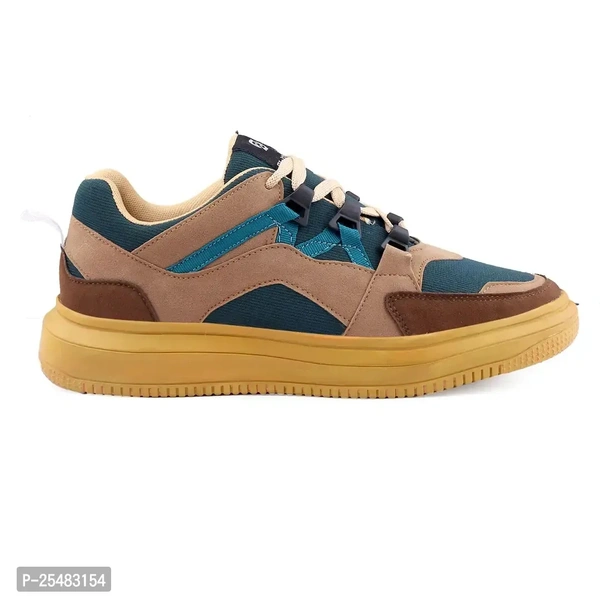 Unitedstyles 🇬🇧  Mens Premium Gold Asterix Beige Sneakers/ Shoes  - Beige + Gold, 6