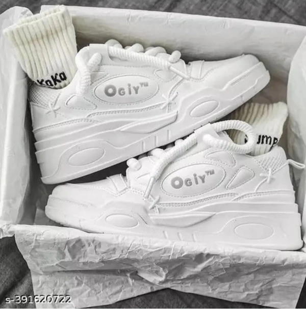United Style  Denim Sneakers / Shoes - White, Ind-8