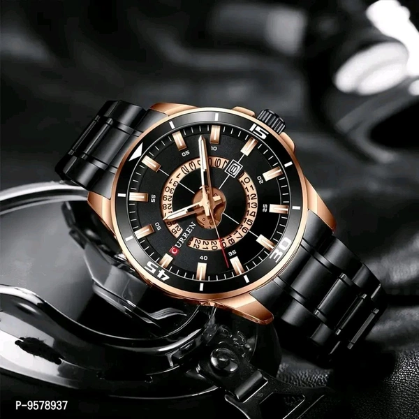 EST 🇨🇭  Mens Luxury Imported Wathes  - Rich Black